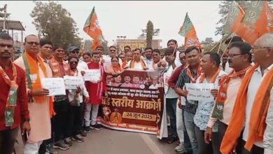 Photo of बलियापुर भाजपा ने निकाला जन आक्रोश रैली प्रखंड कार्यालय का घैराओ किया